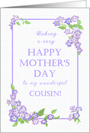 For Cousin Mother’s Day with Pretty Mauve Phlox Flowers card