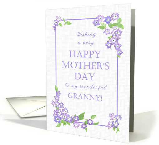 For Granny Mother's Day with Pretty Mauve Phlox Flowers card (1759930)