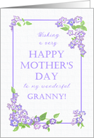 For Granny Mother’s Day with Pretty Mauve Phlox Flowers card