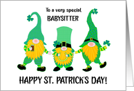For Babysitter St Patrick’s Day Three Dancing Leprechauns card