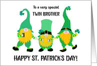 For Twin Brother St Patrick’s Day Three Dancing Leprechauns card