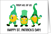 From All of Us St Patrick’s Day Three Dancing Leprechauns card