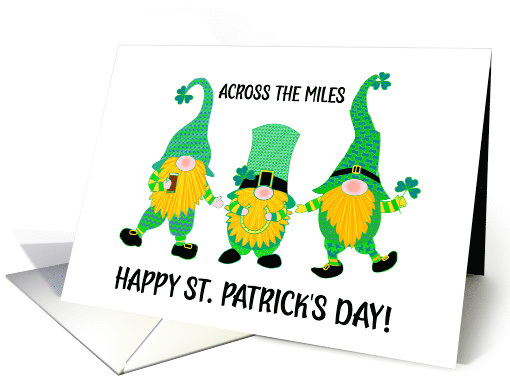 St Patrick's Day Across the Miles Three Dancing Leprechauns card
