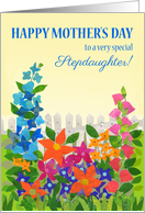 For Stepdaughter on Mother’s Day with Flower Garden in Sunshine card