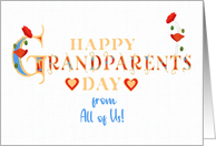 Grandparents Day From All of Us with Red Poppies and Hearts card