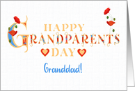 For Granddad Grandparents Day with Red Poppies and Hearts card