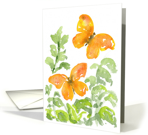 For a Friend with Orange Butterflies card (535178)