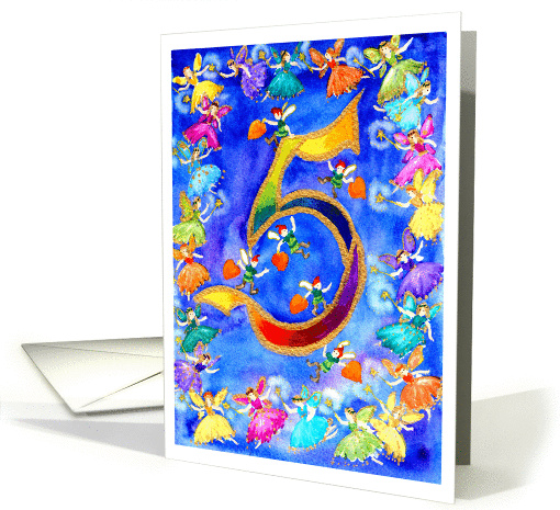 Rainbow Fairies 5th Birthday card (535508)