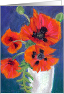 For Any Occasion Red Oriental Poppies Blank Inside card