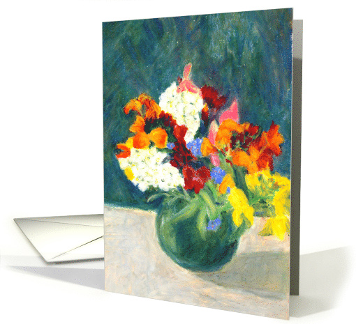 Mother's Day Greeting with Posy of Wallflowers card (536899)