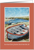Blank Inside for Any Occasion Fine Art Rowing Boat on Sandbank card