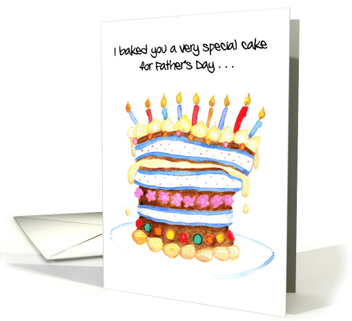 Father's Day Cake with Humorous Text about Dog card (593410)