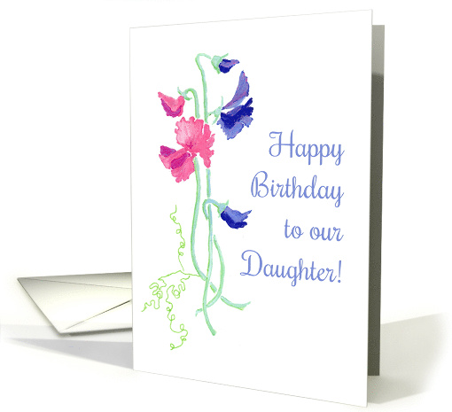 For Daughter's Birthday with Sweet Peas card (612723)