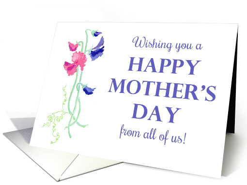 Mother's Day Greeting from All of Us with Sweet Peas card (612725)