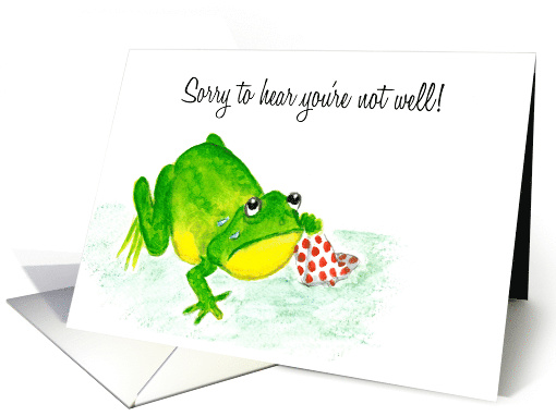 Get Well Wishes with Fun Crying Frog card (635249)