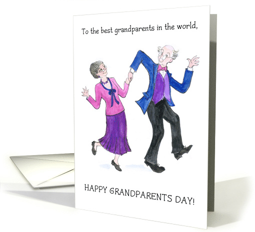 Grandparents Day with Older Couple Dancing card (669344)