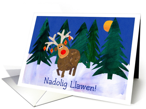 Welsh, Christmas Reindeer, Welsh card (682899)