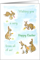 Easter Bunnies - from All of Us! card