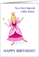 For Little Sister’s Birthday with Fairy Princess card