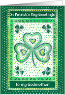 For Godmother St Patrick’s Day Greetings with Shamrocks card