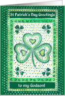 For Godson St Patrick’s Day Greetings with Shamrocks card