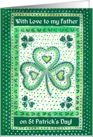 For Father St Patrick’s Day with Shamrocks card
