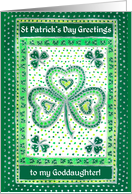 For Goddaughter St Patrick’s Day Greetings with Shamrocks card