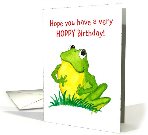 Green Frog Birthday card (789822)