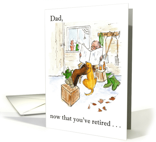 Father's Retirement Relaxing in Garden Shed card (799478)