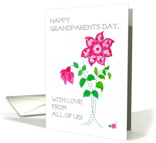 Grandparents Day from All of Us with Pink Flowers card (811626)
