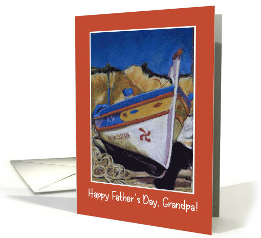 For Grandpa Father's Day Algarve Fishing Boat Blank Inside card