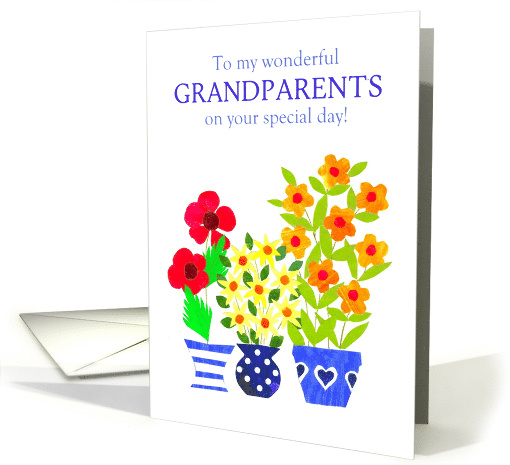 Grandparents Day Wishes with Bright Flowers card (820591)
