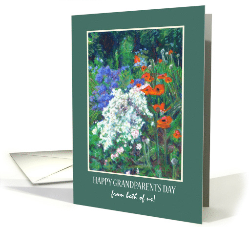 Grandparents Day from Both of Us with Poppies in a June Garden card