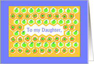 Daughter’s Rosh Hashanah Greetings Honeycomb Apples Persimmon card