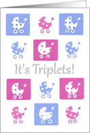 New Triplets Announcement Card (boys & girls) card