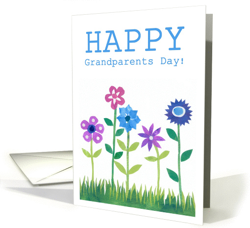 Grandparents Day Greeting Card - 'Flower Power' card (860687)