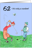 62nd Birthday Card for a Golfer card