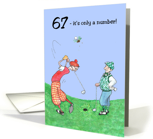 67th Birthday Card for a Golfer card (861764)