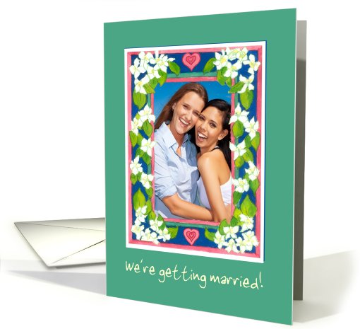 Lesbian Engagement Announcement Photo Card - Save the Date card