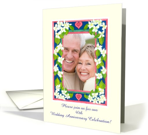 40th Wedding Anniversary Invitation Photo card (865515)