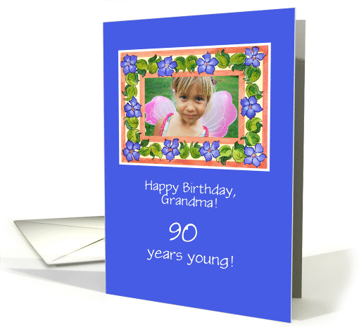 Grandmother's Age Specific Birthday Photo Upload card (866540)