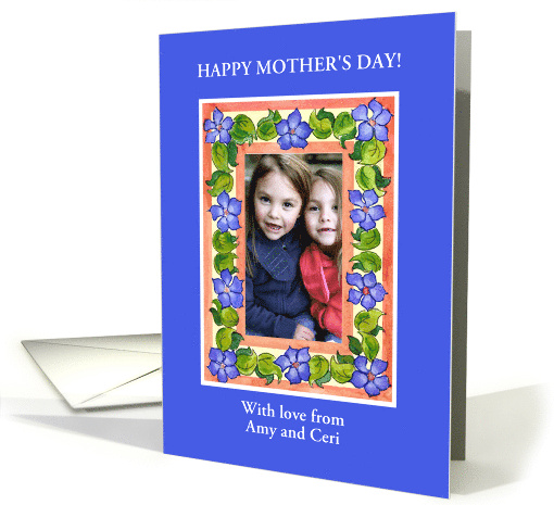 Mother's Day Photo Upload with Periwinkle Border card (866541)