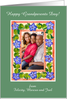 Grandparents Day Photo Upload with Periwinkle Border card