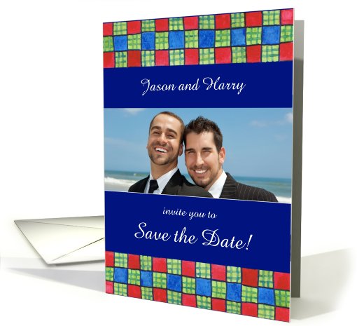 Gay Engagement Announcement Photo Card - Save the Date card (867179)
