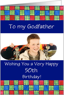 50th Birthday Photo Card for Godfather or Anyone Special card