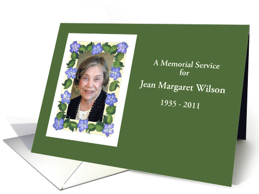 Memorial Service or Funeral Invitation Photo card (870568)