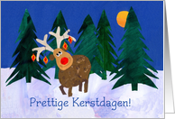 Dutch Christmas Reindeer Card