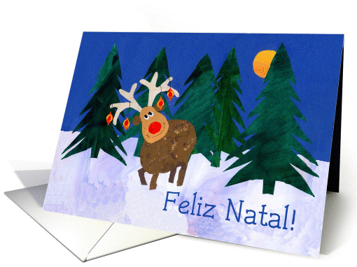 Portuguese Christmas Reindeer card (871064)