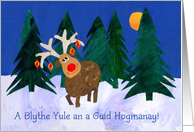 Scots Christmas Reindeer Card
