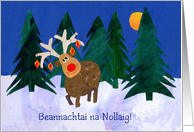 Irish Christmas Reindeer Card